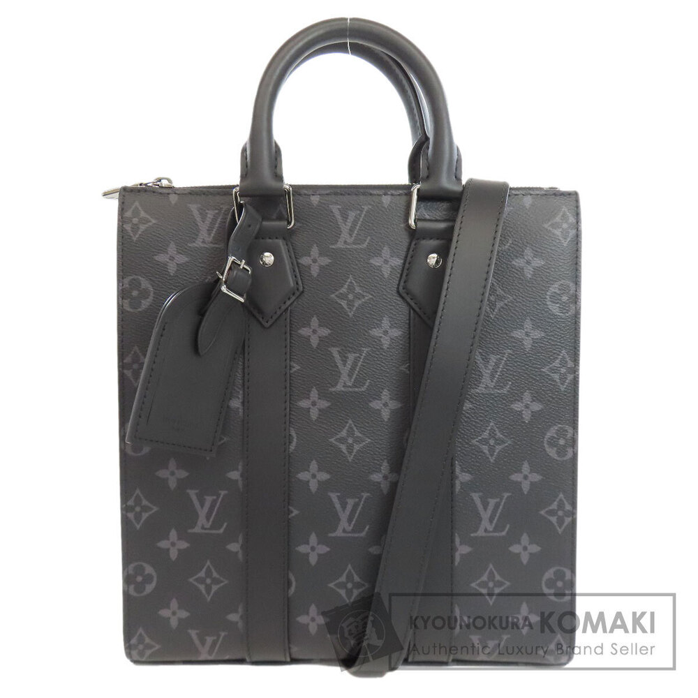 Louis Vuitton Sac Plat Cross Shoulder Bag Monogram Eclipse Black